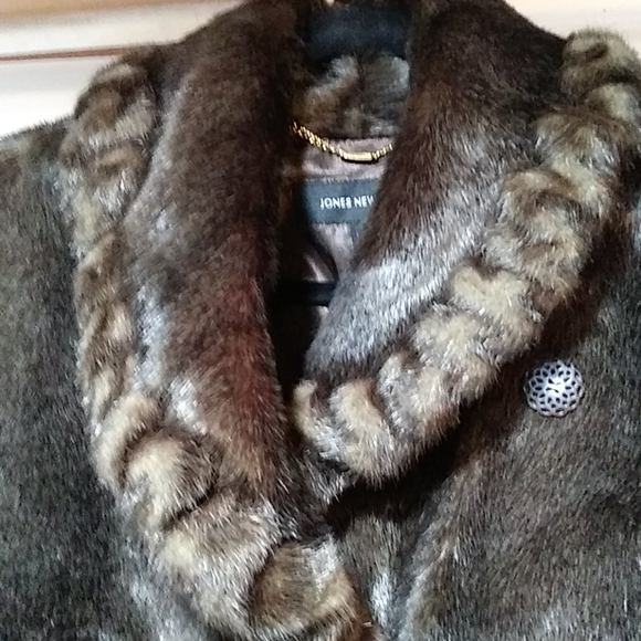 Jones New York faux fur coat xl - Picture 4 of 13